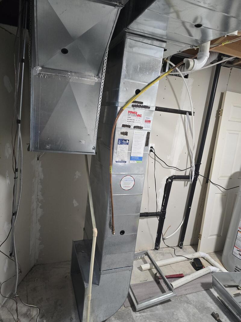 Furnace gas line and venting installed by Nith River Gas Services