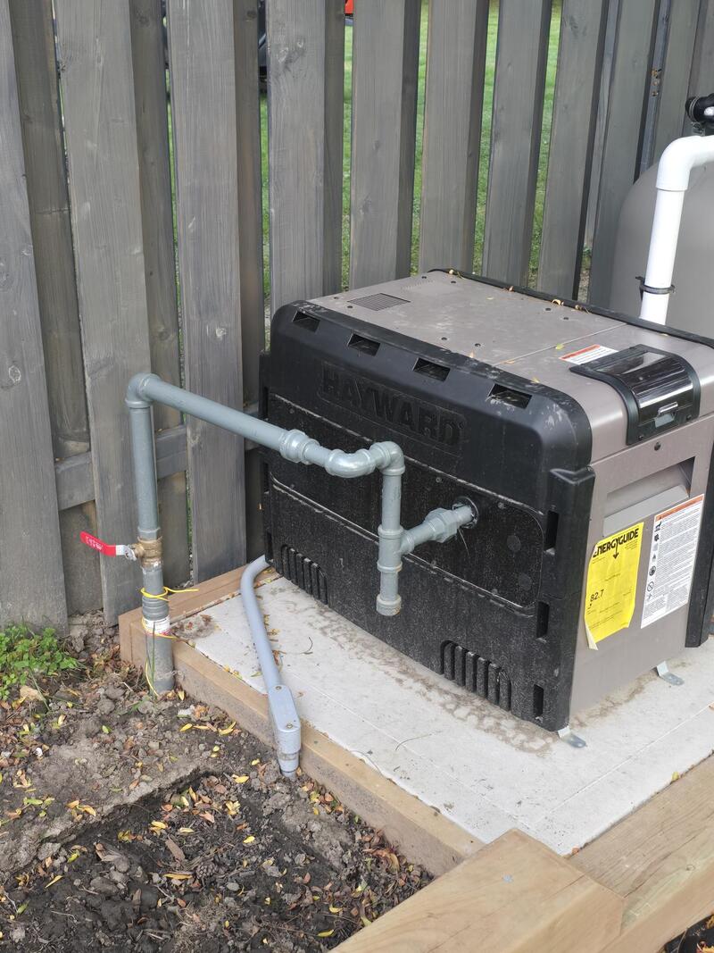 Pool heater gas installation by Nith River Gas Services
