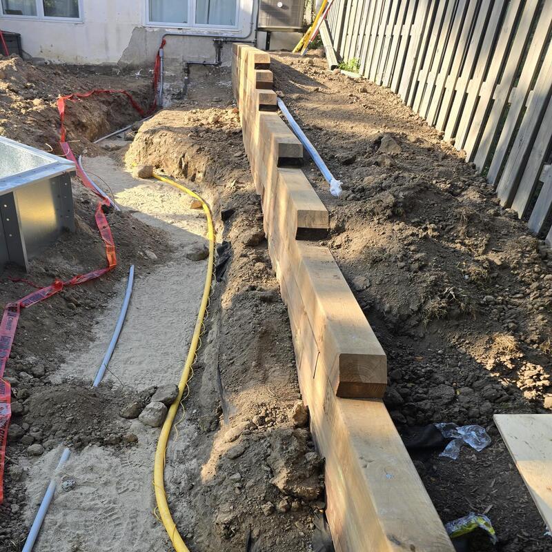 Gas line run to an outdoor pool heater