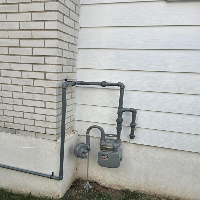 Completed pool heater gas installation